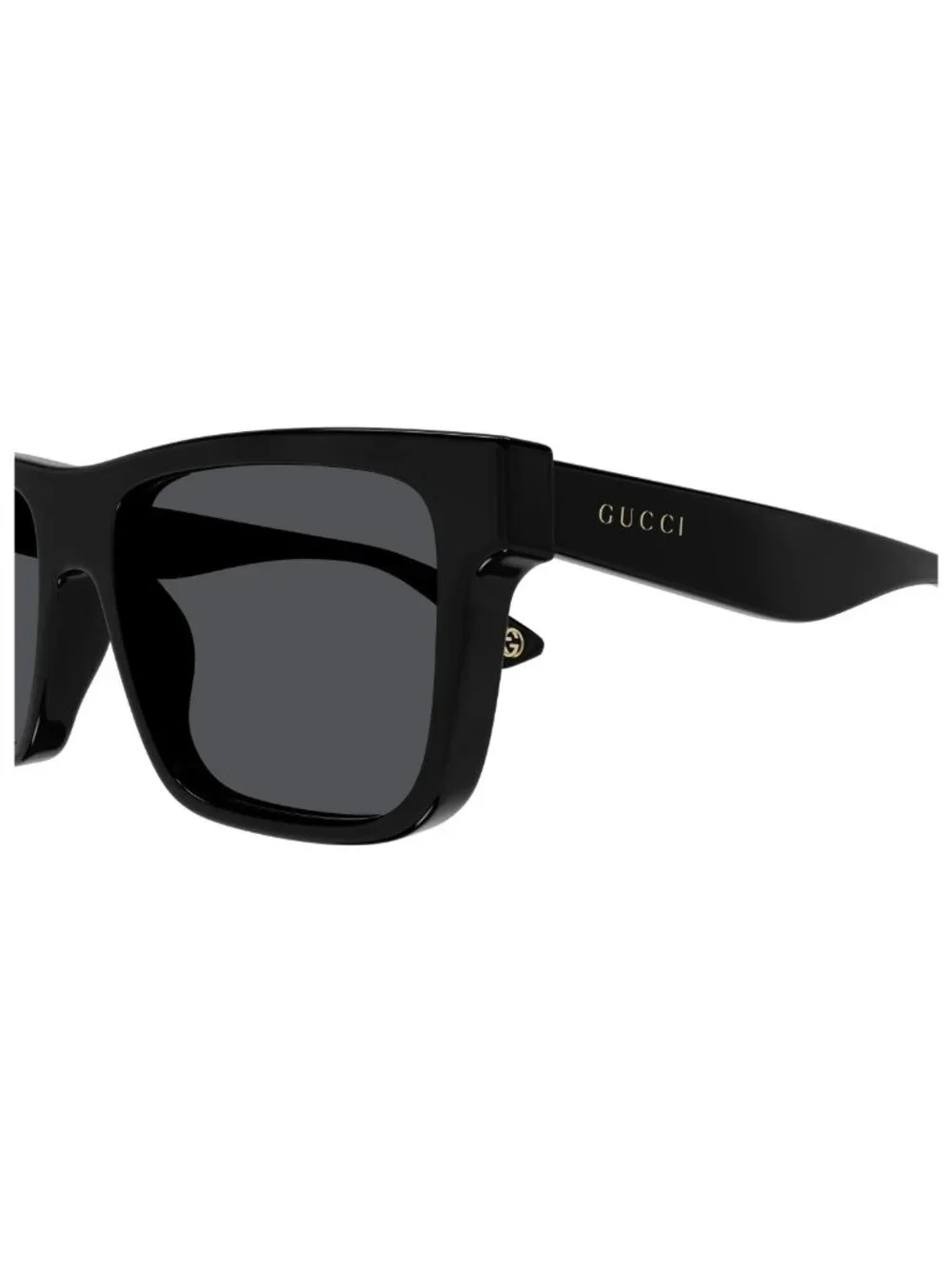 New Gucci Men's Sunglasses Black Square Grey Lens Acetate Frame GG1618S 001 56